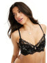 Фото #3 товара Boux Avenue Rosalie romantic rose embroidered balconette bra in black