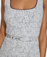 KARL LAGERFLED PARIS Women's Jacquard Belted A-Line Dress