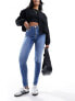 Фото #3 товара Pimkie high waisted skinny jeans in blue wash