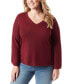 Фото #1 товара Trendy Plus Size Marietta Bell-Sleeve Sweater