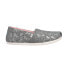 TOMS Alpargata Slip On Womens Grey Flats Casual 10019112T