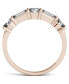 Фото #2 товара Moissanite Round and Baguette Stackable Ring (1-1/6 ct. tw. Diamond Equivalent) in 14k White or Rose Gold