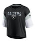 Фото #3 товара Women's Black and White Las Vegas Raiders Nickname Tri-Blend Performance Crop Top