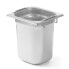 Фото #2 товара gN container with retractable handles, stainless steel GN1 / 6 176x162mm height 200mm - Hendi 803707