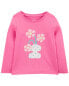 Toddler Flower Cotton Blend Graphic Tee 5T