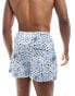 Фото #4 товара Abercrombie & Fitch 5in pull on tile print seersucker swim shorts in blue