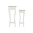 Набор из двух столиков DKD Home Decor Белый Светло-коричневый 30 x 30 x 76,5 cm