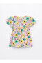 Фото #3 товара Платье для малышей LC WAIKIKI Цветочное платье с коротким рукавом для девочки Baby Bisiklet Yaka