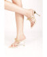 ფოტო #3 პროდუქტის Women's Social Bee Link Chain Embellished Heel Sandals