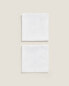 Салфетки-скатерти с флористическим жаккардом (упаковка из 2 шт) от ZARAHOME Белый, 50 x 50 см - фото #2