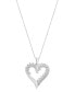 Фото #1 товара Diamond Open Heart 18" Pendant Necklace (1/2 ct. t.w.) , Created for Macy's