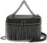 Фото #1 товара Kris Anna Women's Rivets Mini Shoulder Bag with Shoulder Strap Chain Tassel Black Disposable