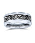 Фото #4 товара Celtic Knot Dragon Carbon Fiber Inlay Titanium Wedding Band Rings For Men For Women Comfort Fit 8MM Wide