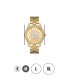 Women's Mondrian Jewelry Set Diamond (1/6 ct.t.w.) 18k Gold Plated Stainless Steel Watch