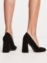 RAID – Petunia – Schuhe in Schwarz aus Wildlederimitat mit eckiger Zehenpartie