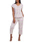 Women's 2-Pc. Cropped Floral Pajamas Set
