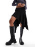 Фото #2 товара Weekday Joy asymmetric mini skirt in black
