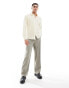 ASOS DESIGN smart linen mix regular fit shirt with penny collar in white Белый, XL - Chest 44 - фото #20