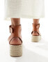 South Beach two part espadrille in sandals tan