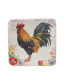 Фото #4 товара Floral Rooster Set of 4 Canape Plates, 6"