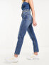 Stradivarius slim mom jean with stretch in authentic blue