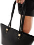 ASOS DESIGN hardware handle clean bag tote in black