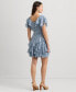 Women's Ruffled Chiffon Fit & Flare Dress