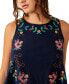 Women's Cotton Sleeveless Embroidered Top