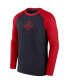 Фото #3 товара Men's Navy, Red Washington Nationals Game Authentic Collection Performance Raglan Long Sleeve T-shirt