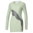 Фото #1 товара Puma Lqs X Printed Long Sleeve T-Shirt Dress Womens Green Casual 53639201