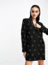 Фото #1 товара Extro & Vert boxy blazer dress with heart embellishment