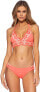 Фото #1 товара Becca by Rebecca Virtue Women Avery Crochet Scallop Bikini Top, Coral, SM