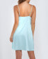 ფოტო #2 პროდუქტის Women's Emma Satin Chemise Nightgown with Eyelash Lace