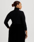 ფოტო #2 პროდუქტის Plus-Size Ribbed Turtleneck Sweater