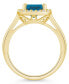 Фото #3 товара London Blue Topaz (2-3/4 ct. t.w.) and Diamond (1/4 ct. t.w.) Halo Ring in 14K Yellow Gold