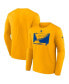 Фото #3 товара Men's Gold St. Louis Blues Authentic Pro Core Collection Secondary Long Sleeve T-Shirt