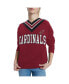 Women's Cardinal Arizona Cardinals Heidi V-Neck Pullover Sweatshirt