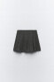 Box pleat mini skirt