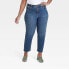 Фото #1 товара Women's High-Rise Cropped Slim Straight Jeans - Ava & Viv Medium Wash 26