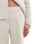 Mango linen co-ord trousers in beige