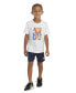 ფოტო #1 პროდუქტის Toddler & Little Boys 2-Pc. Logo Graphic T-Shirt & 3-Stripes Mesh Shorts Set
