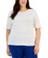 Plus Size Crewneck Short Sleeve Top