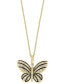 ფოტო #1 პროდუქტის EFFY® Diamond Butterfly 18" Pendant Necklace (3/4 ct. t.w.) in 14k Gold