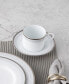 Silver Colonnade 4 Piece Saucer Set, Service for 4