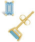 ფოტო #1 პროდუქტის Aquamarine (1/2 ct. t.w.) Stud Earrings in 14K White Gold or 14K Yellow Gold