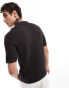 Фото #2 товара Abercrombie & Fitch textured knitted polo in dark brown