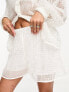 ASOS DESIGN co-ord sequin shorts in white