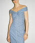 Women's Bare Shoulders Striped Dress