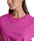 ფოტო #11 პროდუქტის Women's Cotton Stud Logo Knot-Front T-Shirt