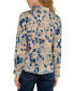 Liverpool Women's Printed Long Sleeve Button Front Blouse